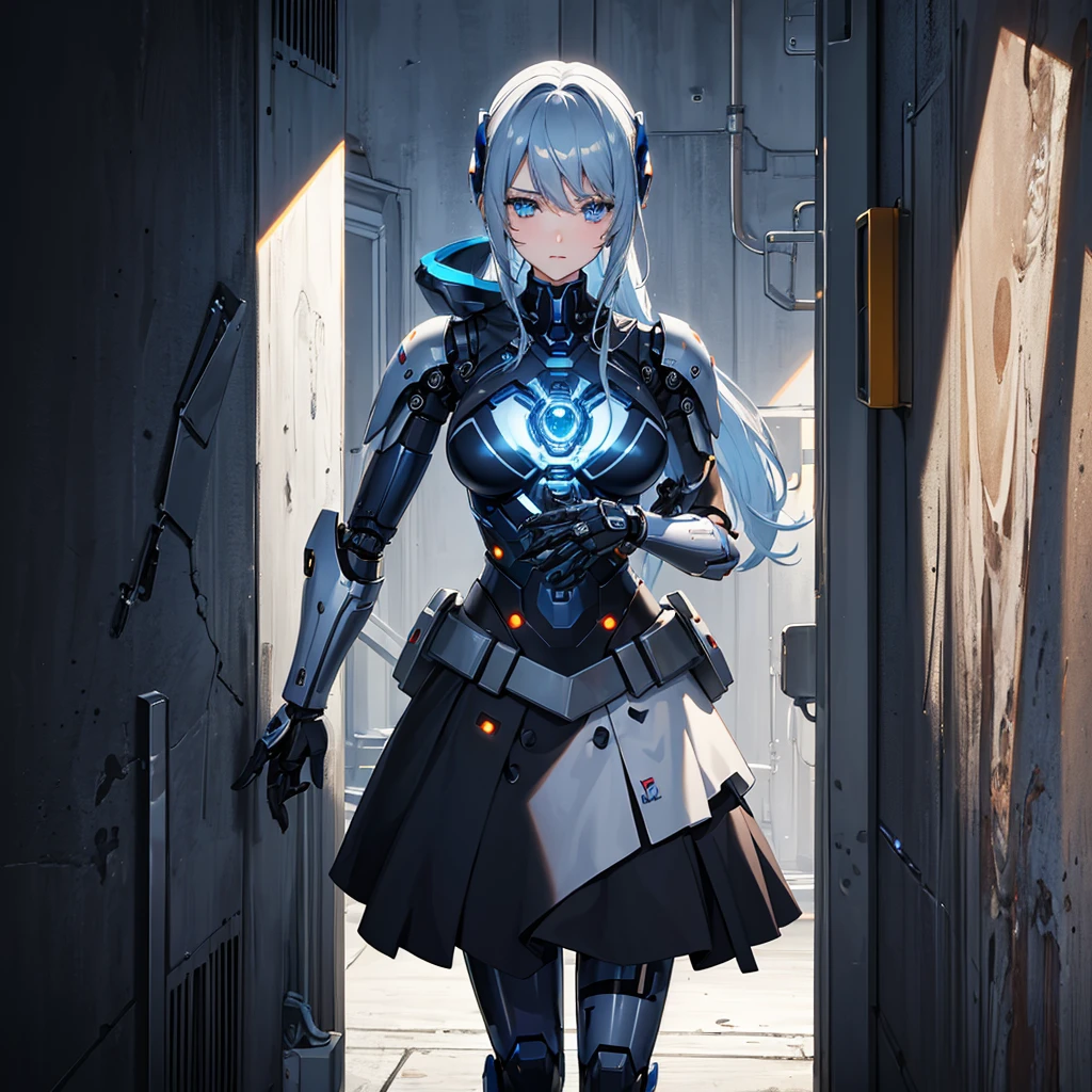(masterpiece:1.2) (((32k))),(((Highest quality))), masterpiece, add_detail best quality, 8k, high resolution, Poster, Futuristic, blue shades, robotic man, male robot, human girl, girl and a robot love scene, girl and robot romantic scene, girl touching the robot check, in love, romantic, human girl and male robot, girl and robot in love, kissing, hugging, emotional, passion