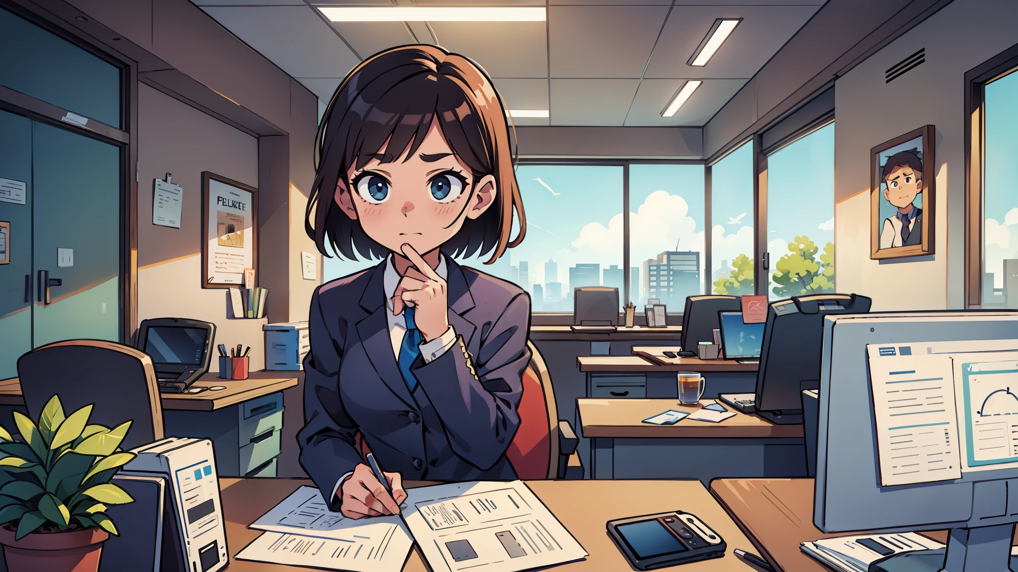 there is an office, company