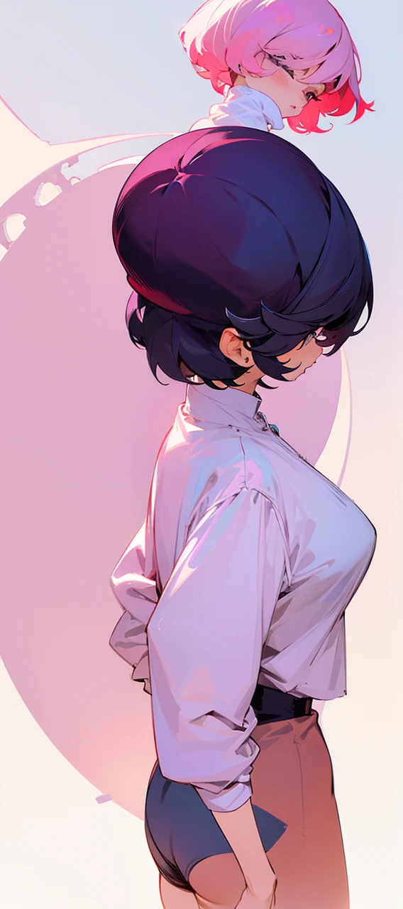 short hair woman,Very cool and cute.