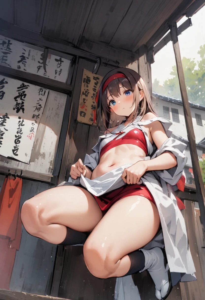 shoot from below、Belly roll、Carrying rope、stumbling、Headbands and hand towels、Water law is、Fastening、Tabi socks、Yamakasa Festival、Square、A girl in a thin loincloth、Thighs、Girl、Girl、Short、Younger、Lower school year、Baby Face、Both eyes open、flat chest、Neighborhood Associationikoshi (portable shrine)、Dynamic Angle
