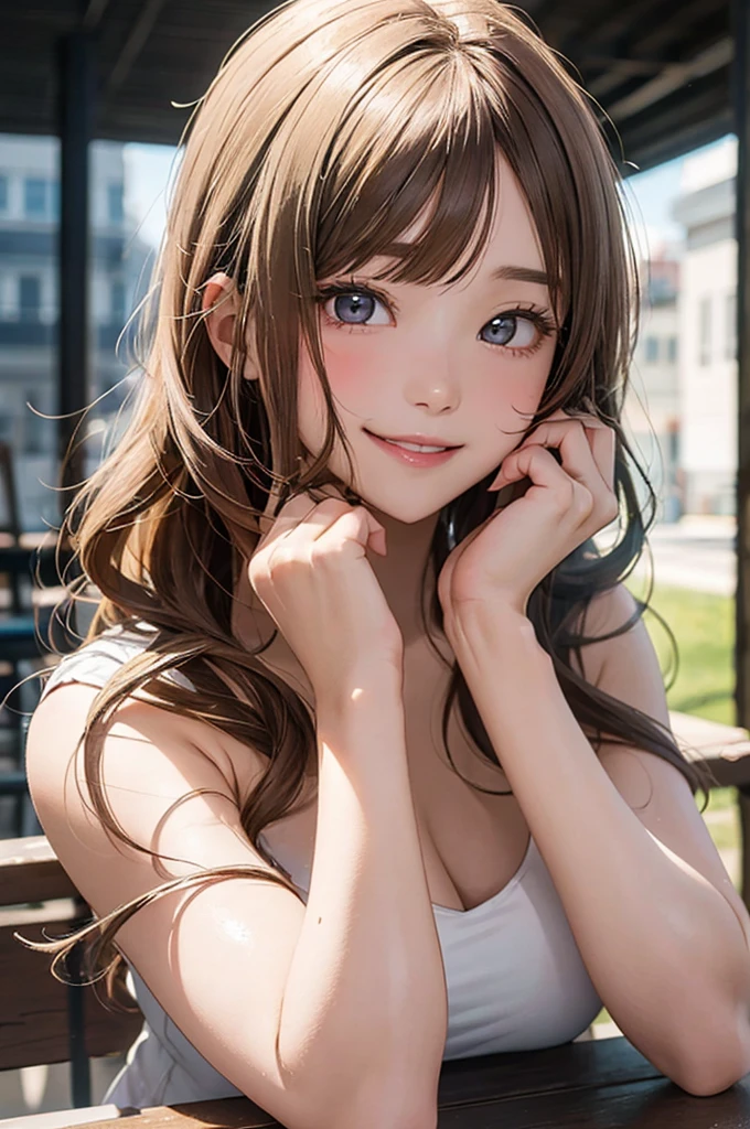 (Mastepiece:1.3), It is high resolution., Super detailed, Highly Detailed CG Unity 8K Wallpaper, Realism, photo-Realism, Raw photo, Beautiful detailed face, Light skin, Realism glistening skin, Detailed hair texture, Perfect Body, Beautiful face, correct, Anatomically correct, Highly detailed face and skin texture, Natural neck length, (Beautiful hands and airy skin:1.2), Slim legs, Slim legs, BREAK, Detailed eyes, Symmetrical eyes, Light brown eyes, Double eyelids, Thin eyebrows, (Glossy lips:1.4), ((Smiling Kindly, Waiting for a kiss:1.2)), (blush:1.1), BREAK, (Classy and cute girl:1.3), Large Breasts, (Slender figure:1.1), Strong abdominal muscles, Beautiful clavicle, (Blonde Hair, Wavy Hair, Long Hair:1.2), ((Asymmetrical bangs:1.2)), BREAK,naked、全naked、whole body、Stick your butt out