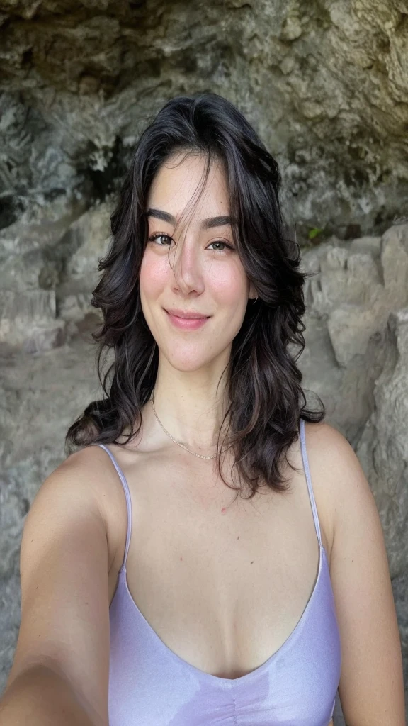 A cute girl, beautiful detailed face, beautiful lips, hyperrealistic, photorealistic, female, perfect face, detailed face, 8k quality, 4k quality, high detailed skin, large breasts, high quality dim light, smile, large breast, open breast, thick thighs