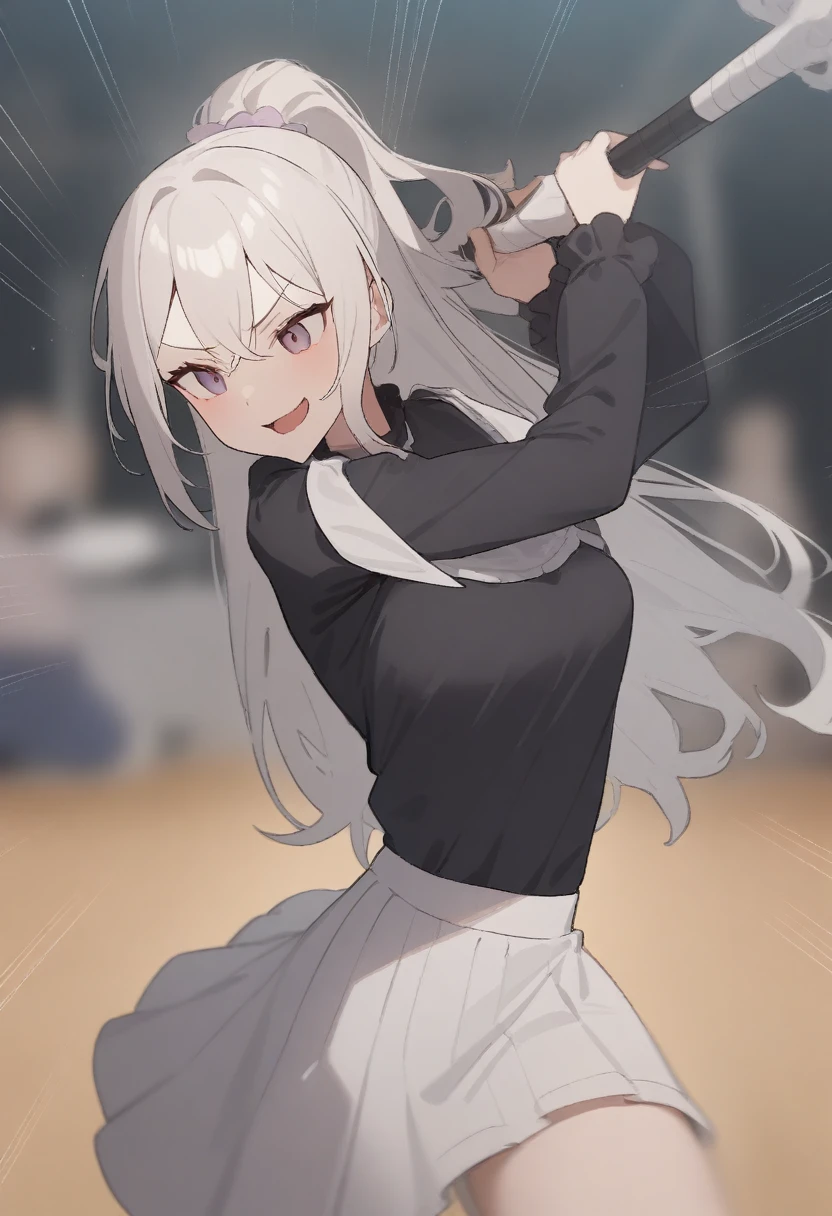 One girl, Medium chest,,
Striking stance, Baseball bat,  Speed Line, Motion Blur, Motion Lines,
From the side, Panoramic Photos, Looking to the future, Smug face, Geyser, Open your mouth,
masterpiece, Highest quality, so beautiful, Absurd