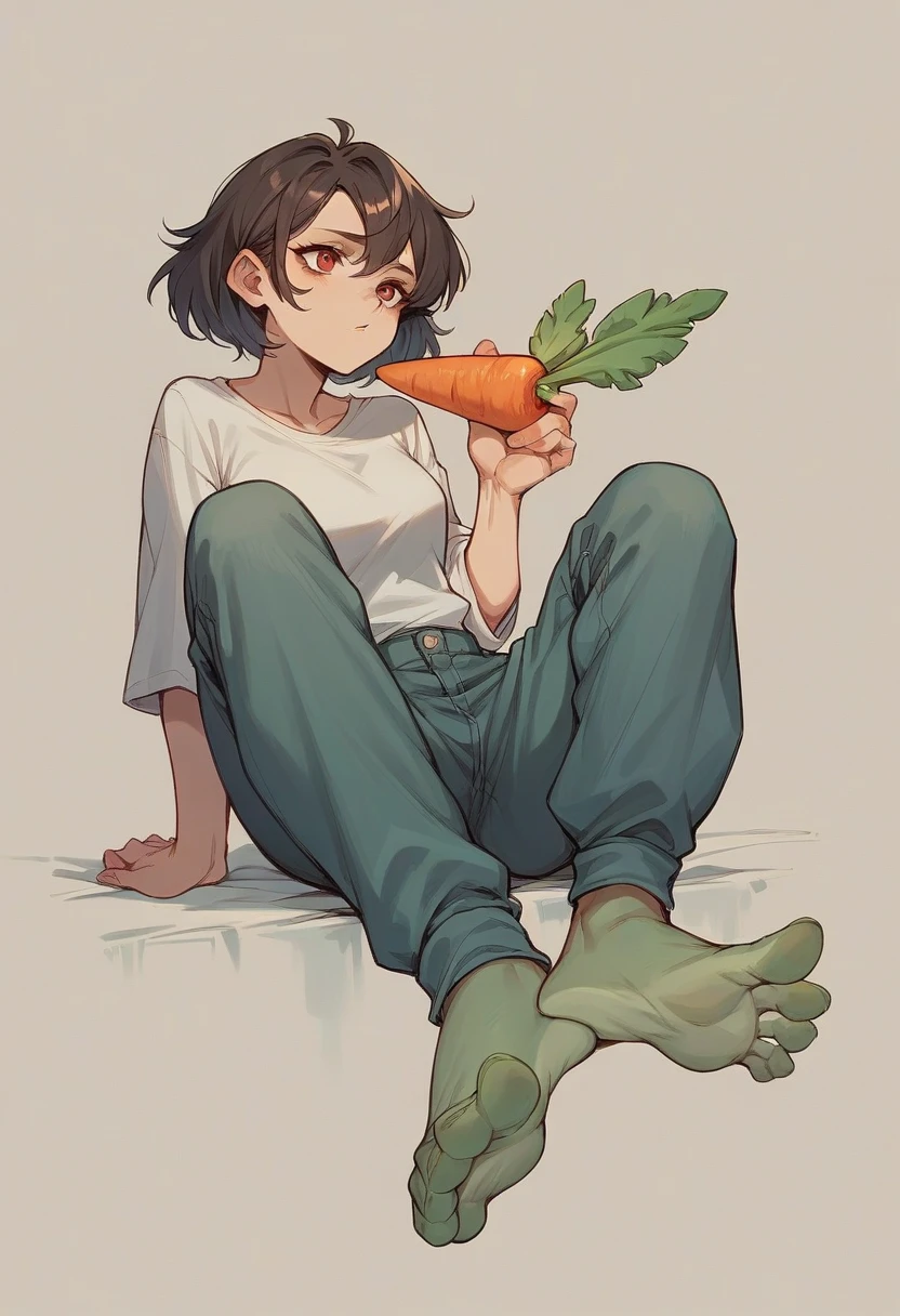 Create a foot-shaped carrot