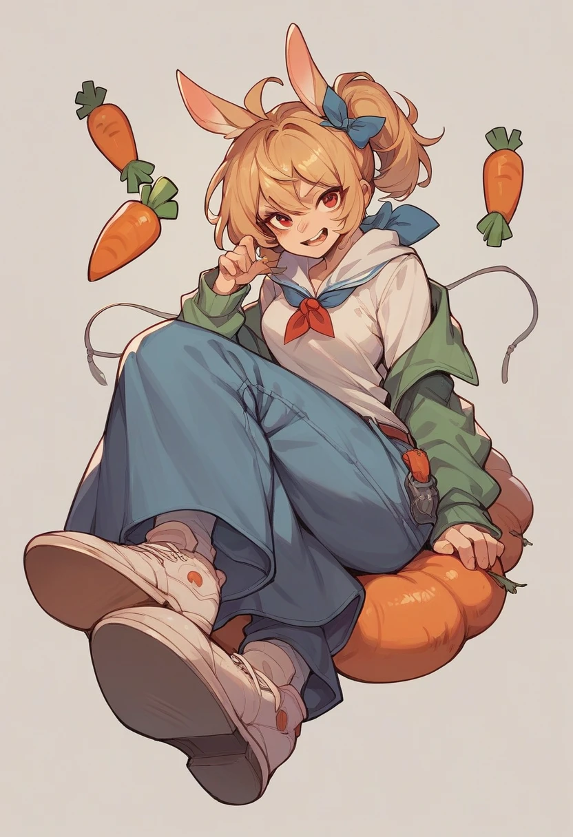 Create a foot-shaped carrot