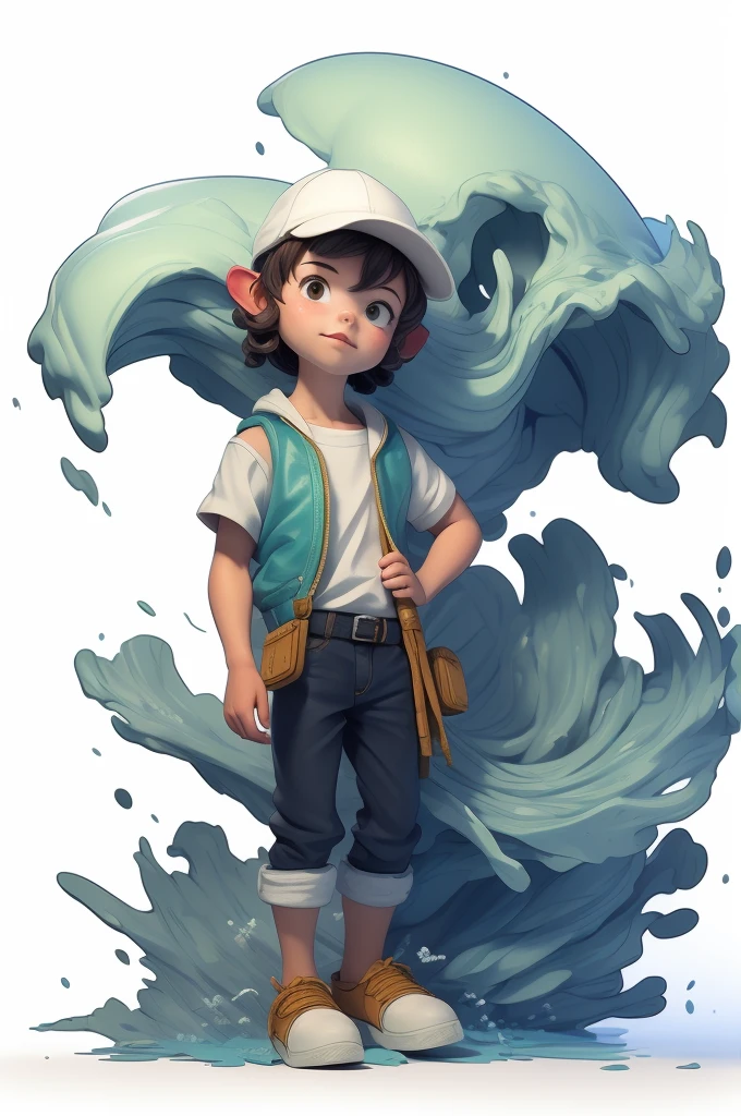 (masterpiece,best quality:1.5),(simple white background,cloud,waves:1.2),
1 boy in the supermarket,full body, chibi