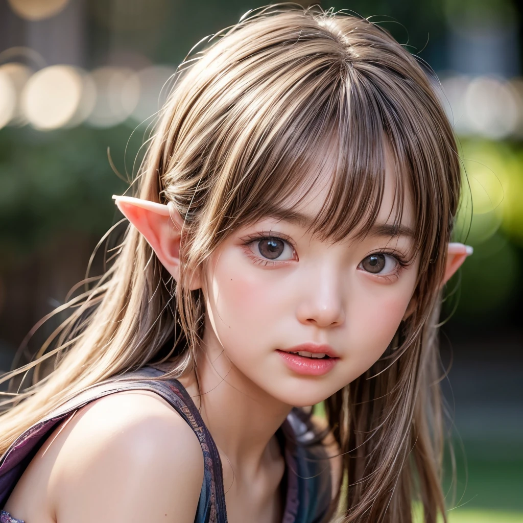 NSFW, 8k, High-level, absurd, masterpiece, best quality, primitive, very detailed CG, very detailed wallpaper, perfect lighting, Extremely detailed (((The personifying " Hobbit " as a Little Girl))), MysticSight, Tyndall effect, Tyndall scattering, Studio gray background with (many Dazzling RainbowColor particles BokeH:1.28), (RoundlyButts, ThighGap), (Exposed:0.4), (Assfocus with looking ahead), BREAK (NOGIZAKA face variations) Extremely Detailed very KAWAII face variations, perfect anatomy, Childish, captivating gaze, elaborate detailed Eyes with (sparkling highlights:1.28), long eyelashes、Glossy RED Lips with beautiful details, Coquettish tongue, Rosy cheeks, Radiant PearlSkin with clear transparency . { (Dynamic LifeLike expressions:1.4) | :d) }, (large eyes:-1) .