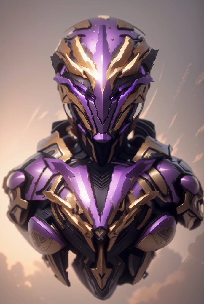 With some transparency effects,The color changes to purple and gold,Some purple and gold(Ensure its layering and armor texture,Purple is the main color,Add some gold for decoration,Add some transparent texture)