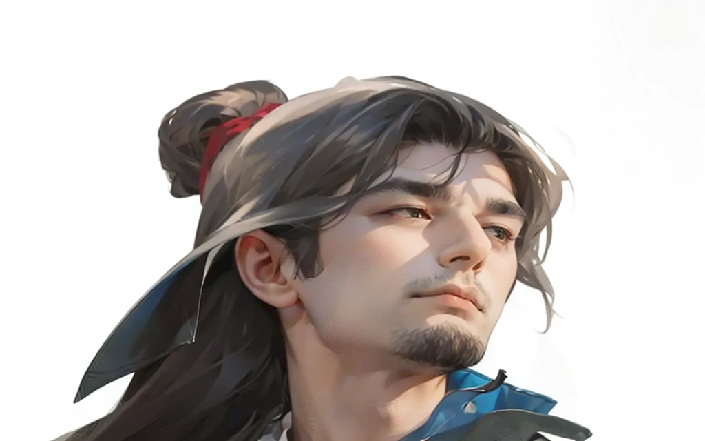 high quality, ,Meticulous portrayal,Clear structure,Clear structure的,Precise construction,Looking up,Middle-aged man,Bearded