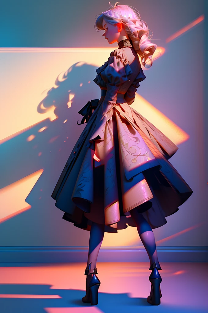 Masterpiece, best quality, (A collection of 8k CG wallpapers that are very detailed.), (best quality), (best illustrations), (best shadow), (Stable spread model), Violet Evergarden, shimmering, beautiful, Victorian style bedroom, dynamic light, depth of field
