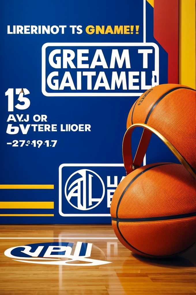 Invitation for a Basket game plus a logo that says "Great game"