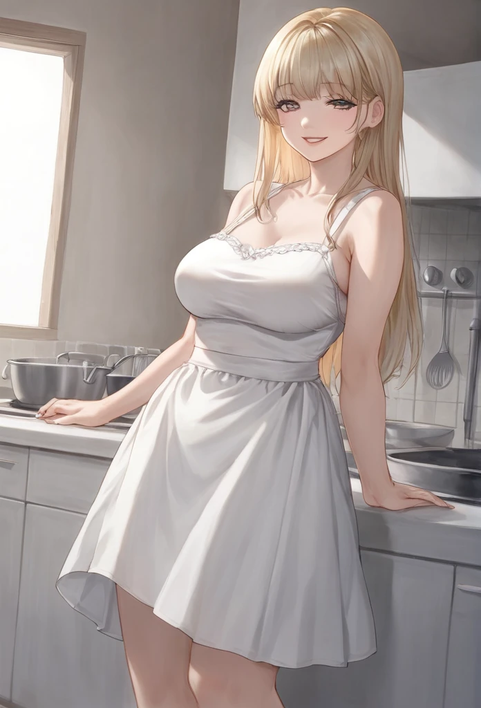 detailed illustration (side view),dynamic angle,ultra-detailed, illustration, pose for the camera, smiling at viewer, clean line art, shading, anime, 2020’s anime style, detailed eyes, detailed face, beautiful face,

Anime, 2d anime, cartoon anime, detailed illustration, dynamic angle, ultra-detailed, illustration, full body shot, 1girl,  1950’s stay at home wife, button up blouse and long skirt, anime half closed eyes. A knowing smile, standing in kitchen, domestic goddess, blonde white American woman