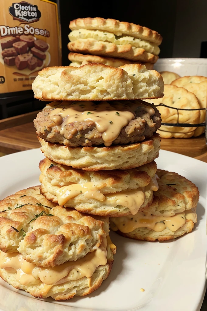 Keto Sausage and Cheese Biscuits
