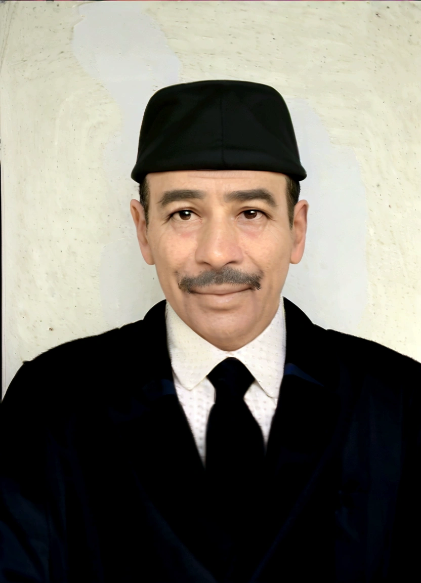 there is a man in a black suit and a black hat digital art but photo, academy headmaster, mohamed chahin, photoshopped, inspired by Bohumil Kubista