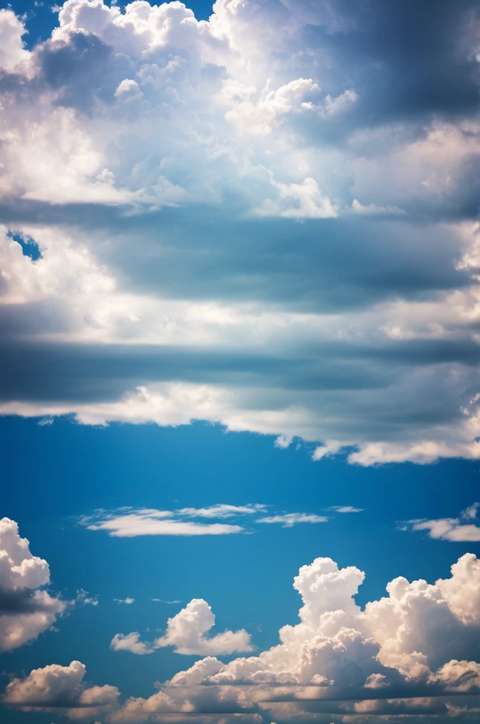 sky in gradient from dark to light blue, (sun above shining), (black and threatening clouds below), (realistic), (digital painting), (high resolution), (ultra-detailed), (masterpiece quality),
