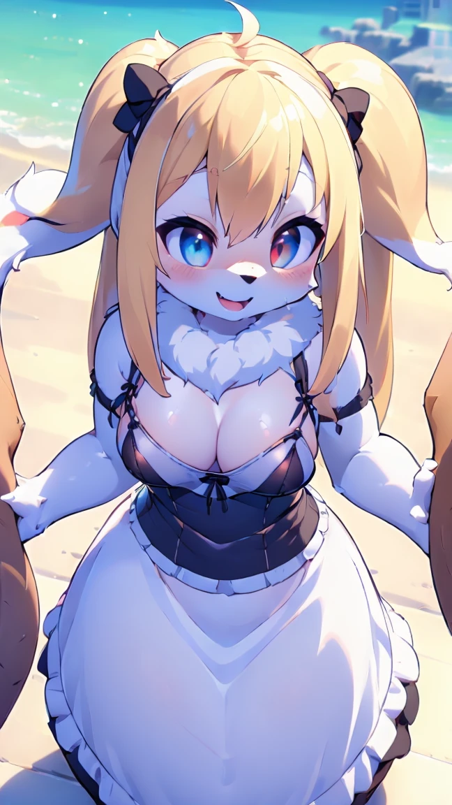 ((Furry ear:1.3)),((Little:2.5)),(White dress and frills:1.5),((very large bust size:1.8)),(Fluffy tail:1.5),(Skirt unfolds:1.5),(Pop Art:1.8),(Chubby:1.5),((looking at the camera:1.5)),(Furry foot:1.5),(Sparkling deep blue big eyes:1.7),(Round eyebrows:1.5),(Fisheye Lens:1.5),(Laughing with your mouth open:1.5),((on a hill overlooking the lake:1.5)),(Wolf's tail),((Long Hair:1.7)),Furry,(Large black ribbon:1.5),(sexy lingerie taken off:1.5),(Highest quality,4K,8K,High resolution,masterpiece:1.2), Very detailed, (Realistic,Realistic,Realistic:1.37), High resolution, 超High resolution, studio lightning, ultra-fine goodinting, Sharp focus, Physically based rendering, extrine detail description, Professional, Bright colors, Bokeh, (in) you bring, landscape, photograph, Concept Artist (style), (and) vibrant color goodlette, (good) soft lighting. jewelry,(露出した胸and性器:2.5),(男性and性行為をする:2.5)