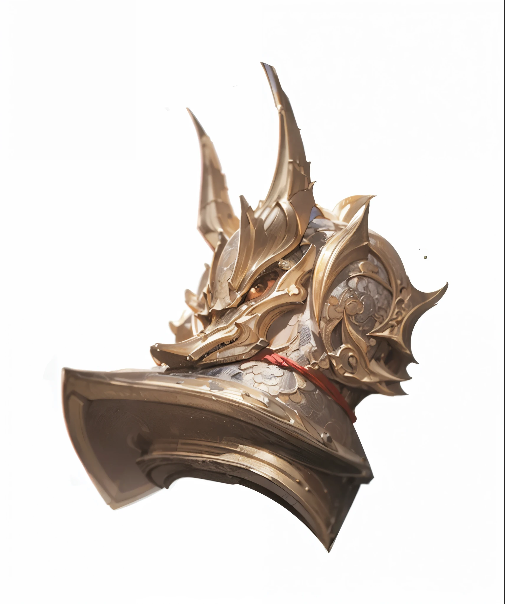 high quality, ,Meticulous portrayal,Clear structure,Clear structure的,Precise construction,Looking up,Metal,armor,Faucet,Chinese style,武将armor,armor