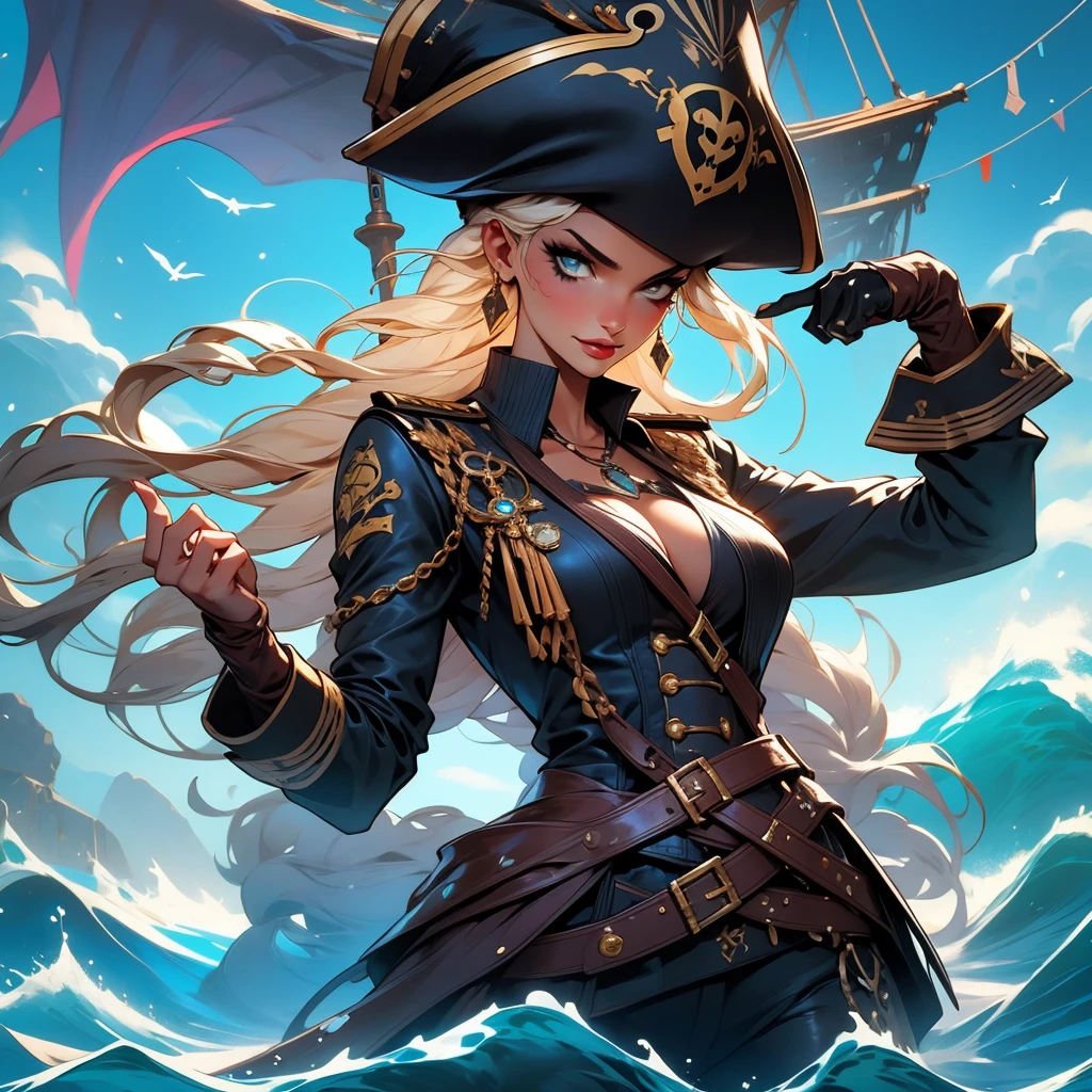 Pirate Queen, Queen of thieves, Female Pirate captain, Female Pirate commander,  busy pirate