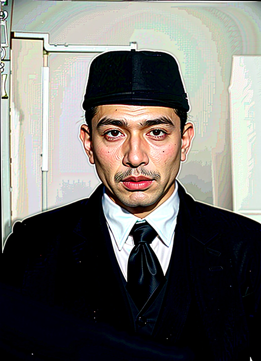 Photo realistic, A man with a white moslem turban