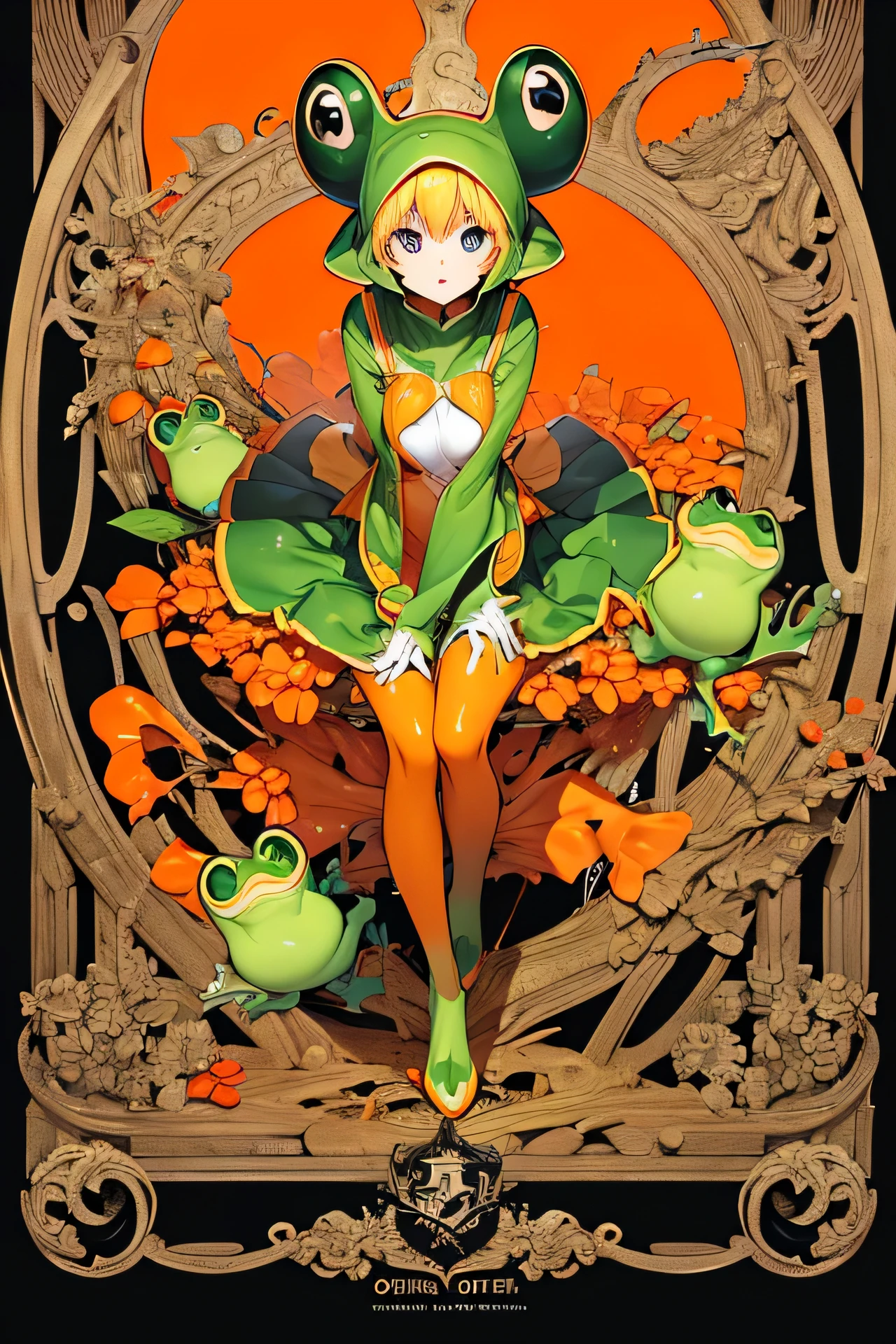 Frog,Personification,Orange