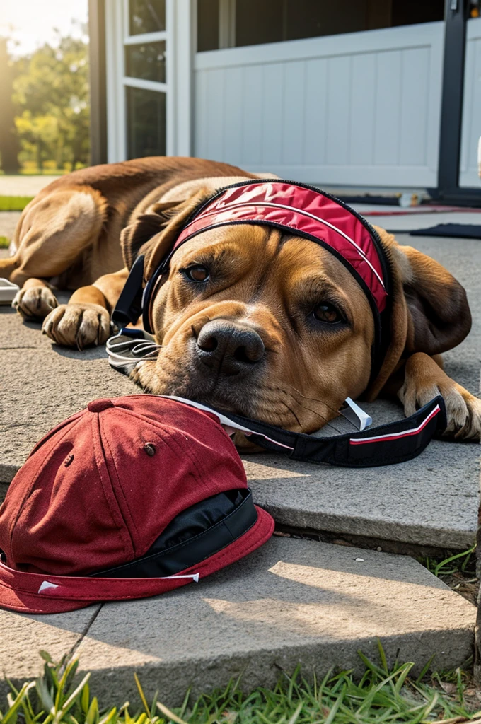 dead dog lying with the visors outside with bleeding and the eyes detached