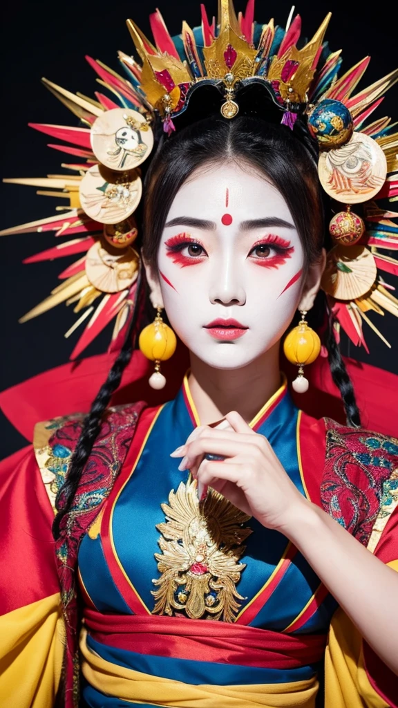 1. spectacular costumes: Kabuki actors in gaudy, colorful costumes. The costumes are gorgeous and colorful. 2.
Thick makeup: Kabuki actors wear white makeup with distinctive kumadori (shading) on their faces to visually express their roles and emotions. Kabuki actors wear flashy, colorful costumes to visually express their roles and emotions. 3.
3. unique performance: a performance in which the actor captures the moment of "mie," the moment when he or she pauses in a pose. Boldly exaggerated.