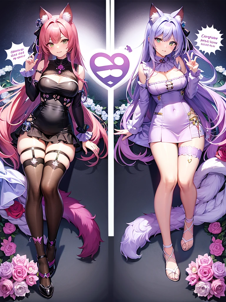Cheshire Cat, wonder land, cat ears, cat tail, sexy clothes, full body, concept art