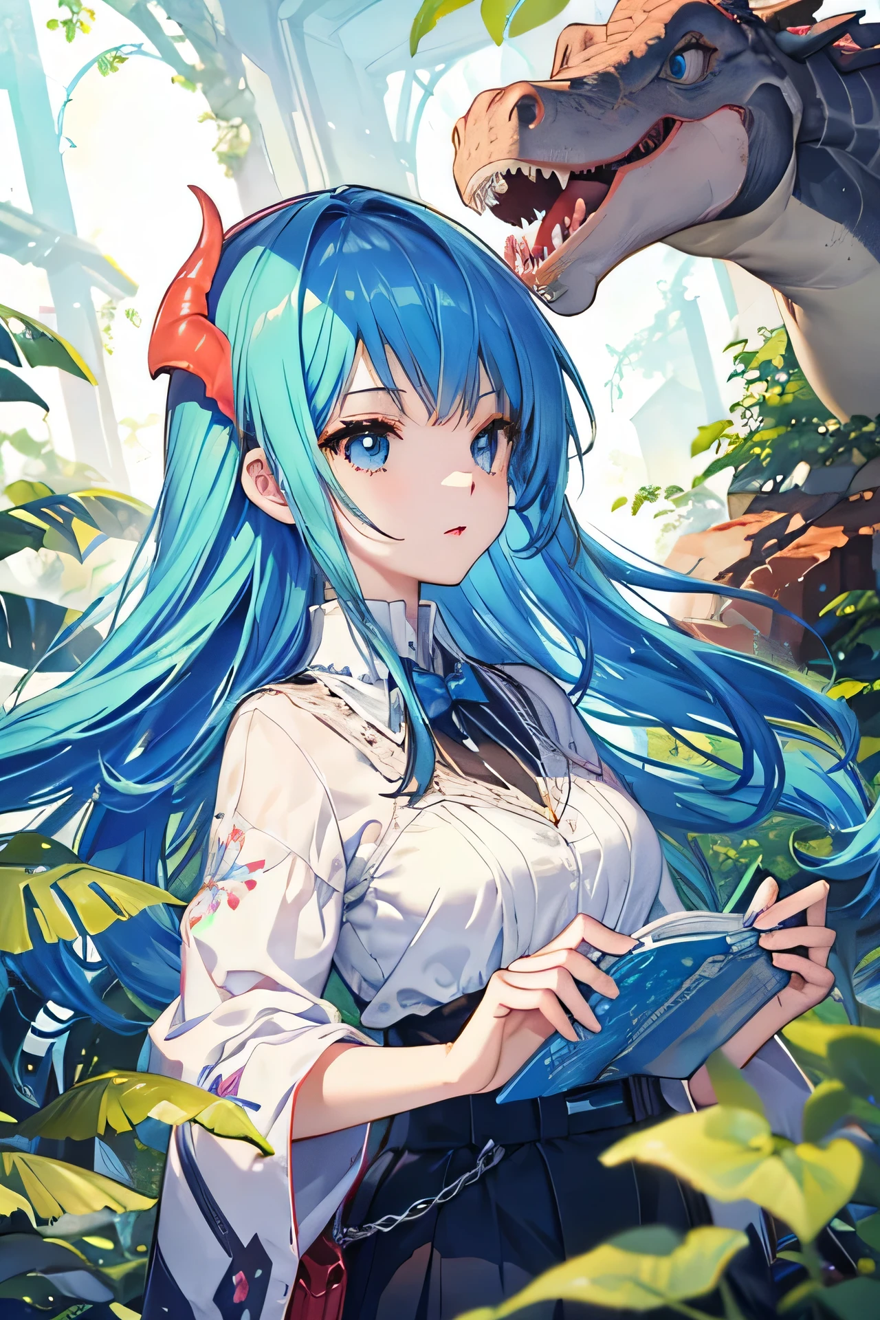 beautiful girl,Dinosaur Avatar