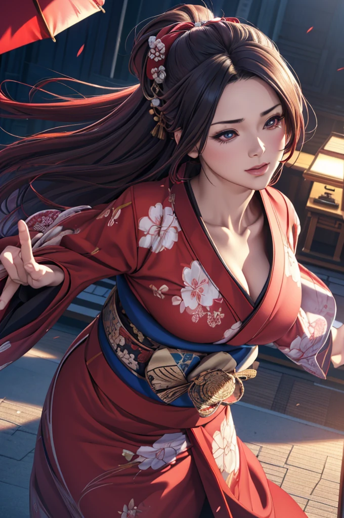 1woman,red kimono,flying,huge hair,(best quality,4k,8k,highres,masterpiece:1.2),ultra-detailed,(realistic,photorealistic,photo-realistic:1.37),detailed face,beautiful eyes,elegant pose,intricate kimono patterns,flowing hair,dramatic lighting,cinematic composition,vibrant colors,fantasy,digital art
