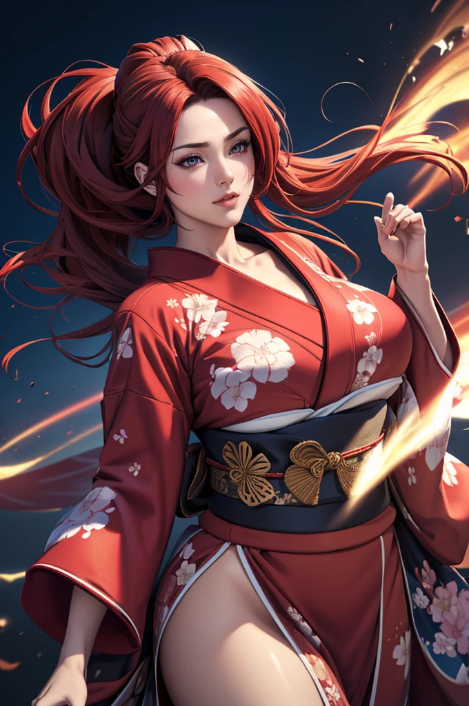 1woman,red kimono,flying,huge hair,(best quality,4k,8k,highres,masterpiece:1.2),ultra-detailed,(realistic,photorealistic,photo-realistic:1.37),detailed face,beautiful eyes,elegant pose,intricate kimono patterns,flowing hair,dramatic lighting,cinematic composition,vibrant colors,fantasy,digital art
