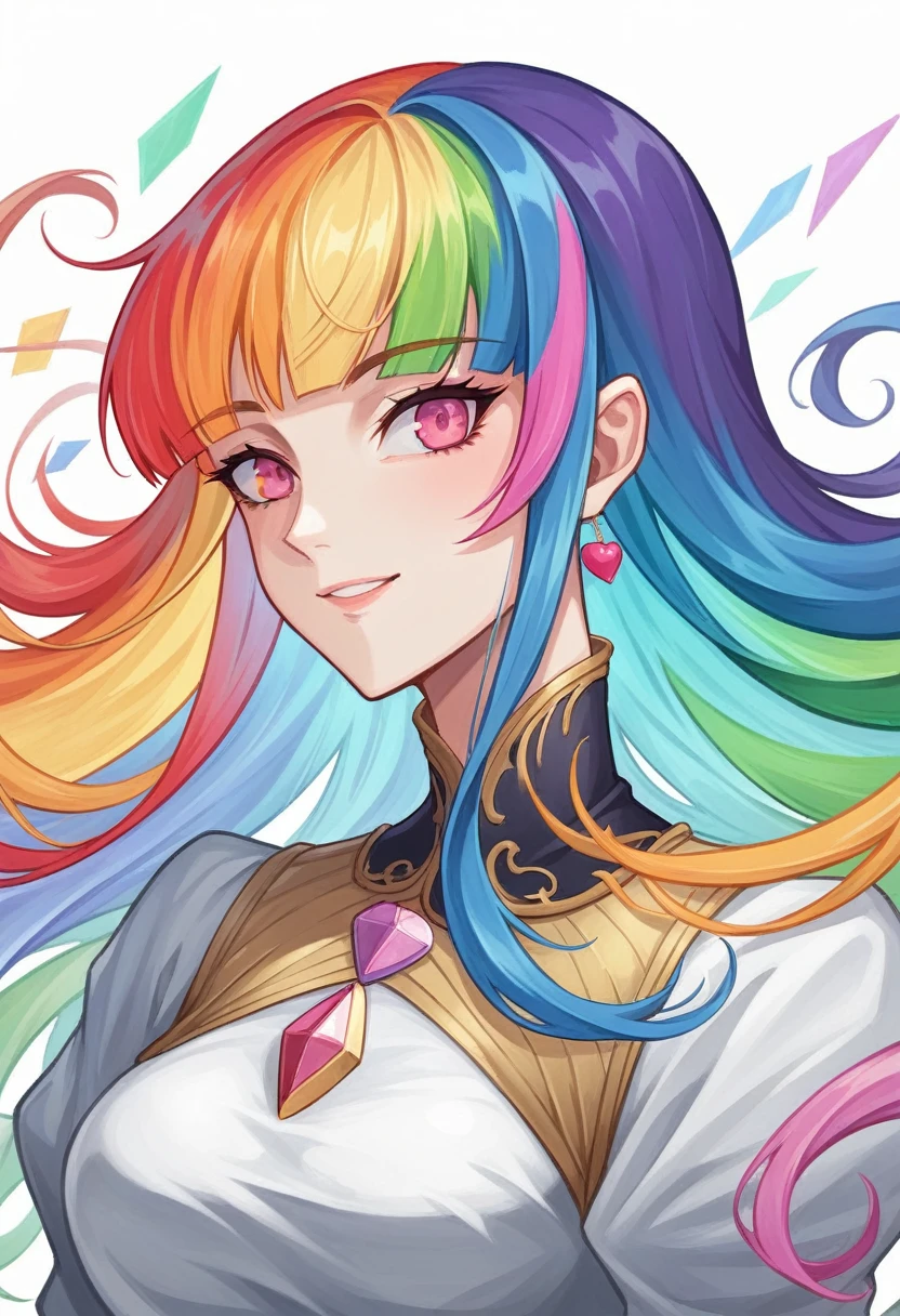 anime girl with colorful hair and a colorful dress, rossdraws pastel vibrant, rossdraws cartoon vibrant, anime style 4 k, beautiful anime portrait, artgerm colorful!!!, ! dream artgerm, beautiful anime girl, anime styled digital art, anime art wallpaper 4k, anime art wallpaper 4 k, digital anime art, extremely detailed artgerm