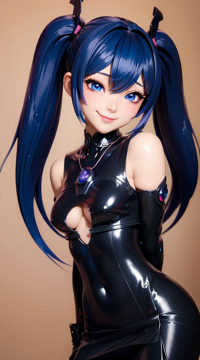 (masterpiece:1.3), (Best Quality:1.3), (Ultra-detailed:1.2), ((kawaii)), Cute, (lovely), ((sexy)), ((Extremely detailed)), 4K, (8K), Best Quality, (Beautiful), Illustration, anime style, (bold line:1.2), Gradation, looking at viewer, //, (bent down:1.1), (arms behind back), //, a cute girl, 1girl, (solo:1.2), gleaming skin, //, (flat chested), (Perfect eyes:1.2), (Perfect iris:1.2), //, darkblue hair color, (beautiful eyes) //, (half closed eyes:1.3), (sexual expression:1.2), Fascinated expression, smile, (blush:1.2), //, modern city background, on rock, twin tails, straight bangs, muscle girl, hard abs, exposed abs, NECKLACE, skirt, heavy armor suit, mecha musume, underboobs