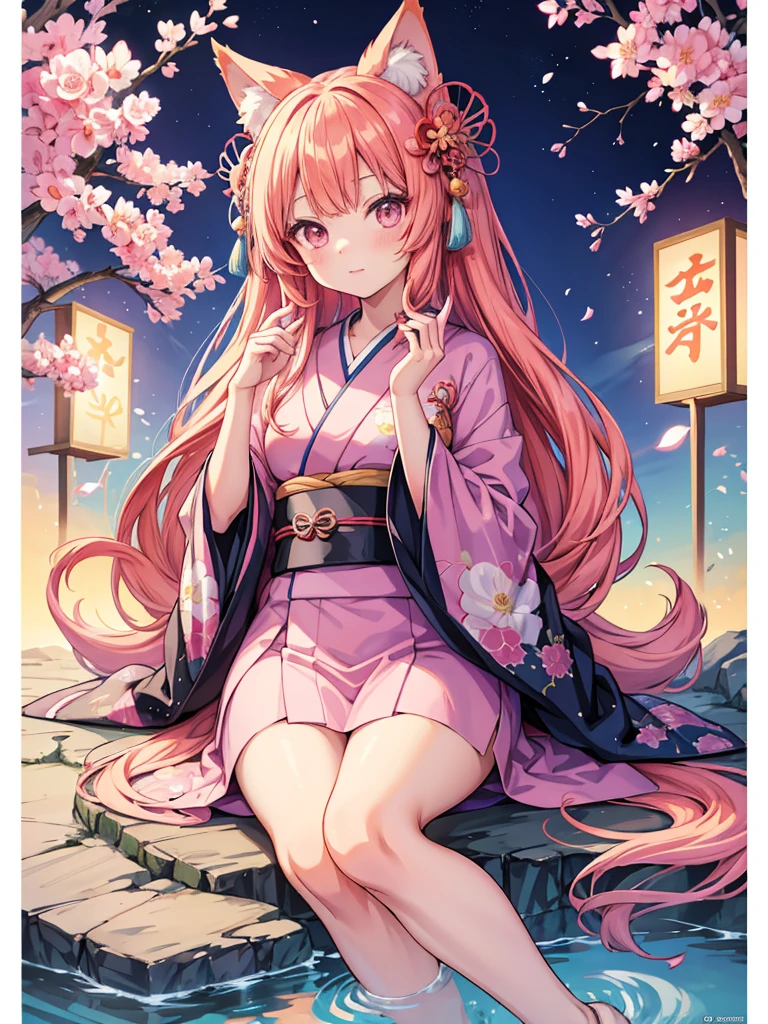 anime girl in kimono outfit with long hair and a cat tail, cute anime girl, anime wallaper, pretty anime girl, cute anime, anime goddess, hd anime wallaper, anime girl, beautiful anime girl, young anime girl, kitsune, in a kimono, anime style 4 k, (anime girl), shikamimi, anime waifu, cute anime girl portraits