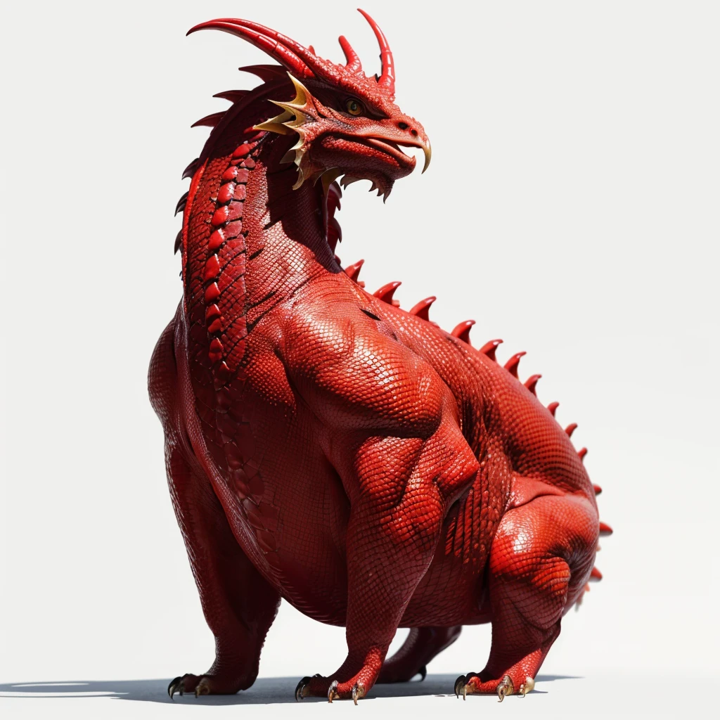 Big Animaly, chicken mixed with Lamia, reds colour skins, Grassroots background, (white background simpleks), (dragon mixed head)