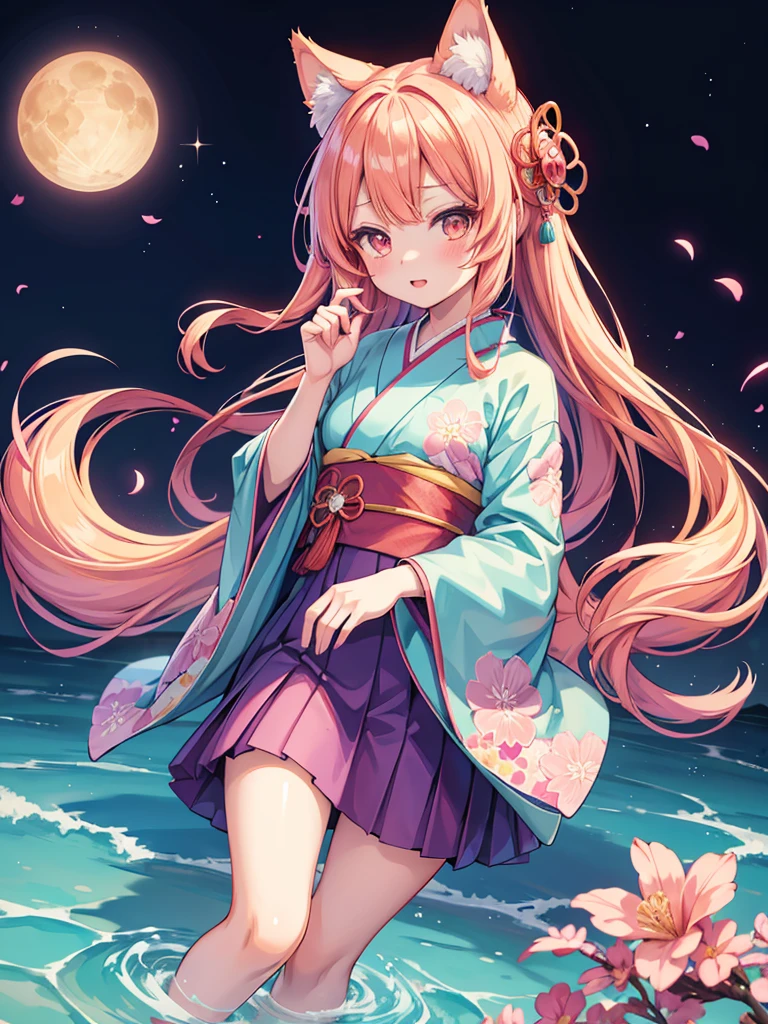 anime girl in kimono outfit with long hair and a cat tail, cute anime girl, anime wallaper, pretty anime girl, cute anime, anime goddess, hd anime wallaper, anime girl, beautiful anime girl, young anime girl, kitsune, in a kimono, anime style 4 k, (anime girl), shikamimi, anime waifu, cute anime girl portraits