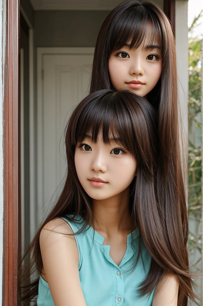 draw a drawing of me, I am a light brunette I am LATINA I have dark brown hair and I have long hair I am drawing an anime but I do not have Chinese eyes and I am I am an ANIME DRAWING