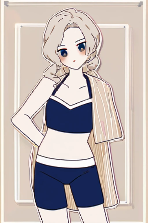 ((Лучшее качество)), ((шедевр)), (подробный), a girl in a swimsuit