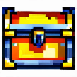 Gold chest,No background