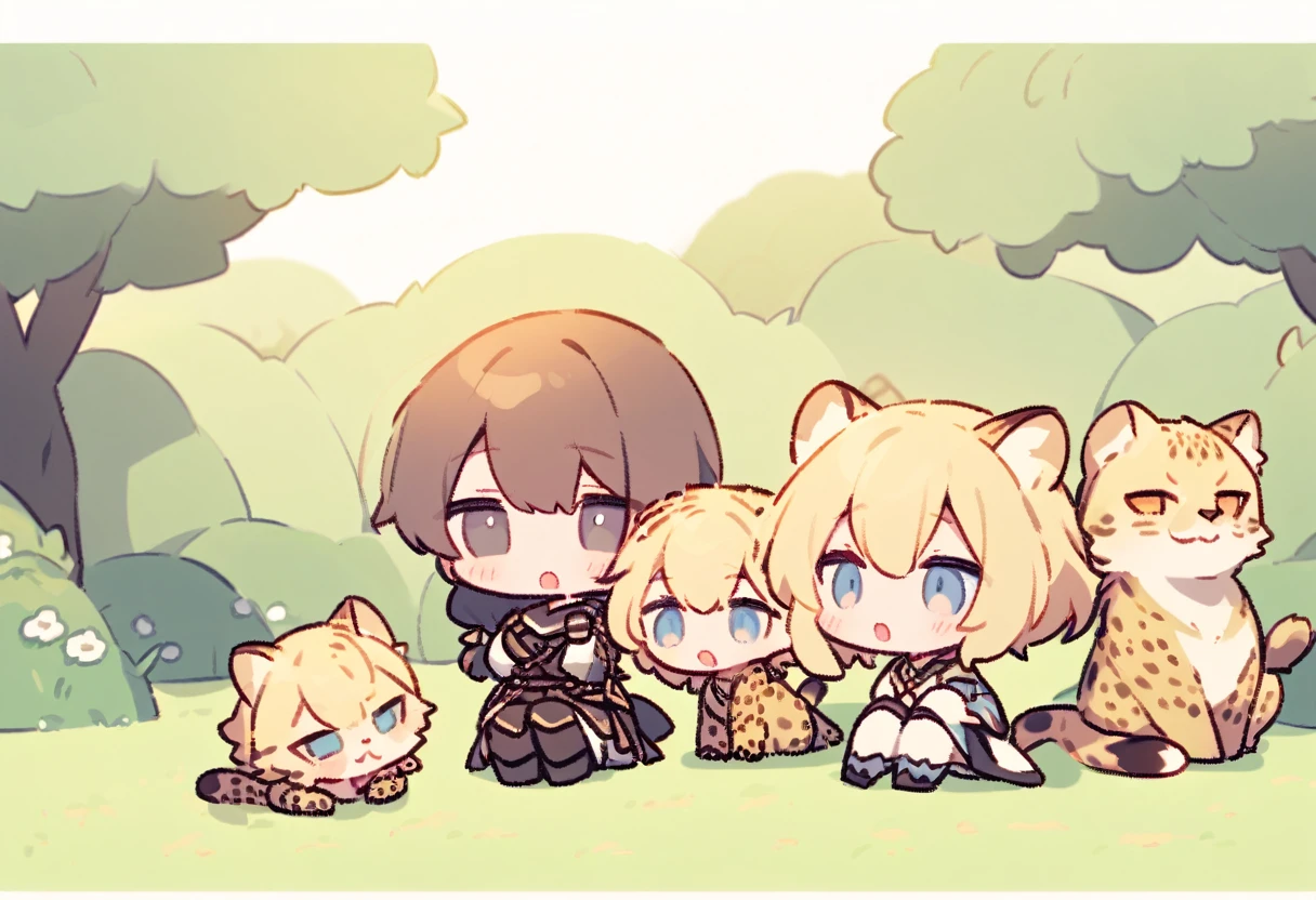 (Cheetah), chibi, Shade, rest, nature, spot, relax, wild, keeping watch, Grassland, Protective coloration, peace, Calm, moment, 鋭い目
GrasslandのShadeでrestしているCheetahの画像。spot模様とGrasslandがProtective colorationとなり、Sharp eyes stare at me。relaxした姿勢ながらもwildの鋭さを感じる。