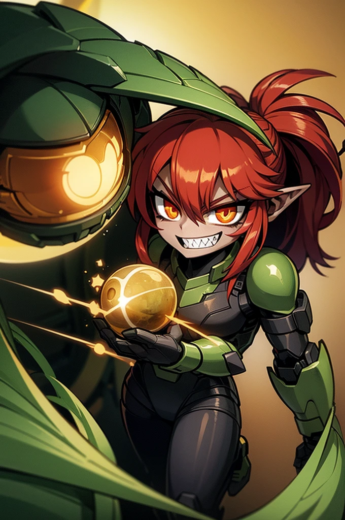 Cartoon pictures of women in green and red costumes, hot insect humanoid women, Guyver style, SFW version, red eyes, scarab reploids, tails like Dragon Ball cells, cel shade adult animation, alien queen, serpentine pose, --auto --s2