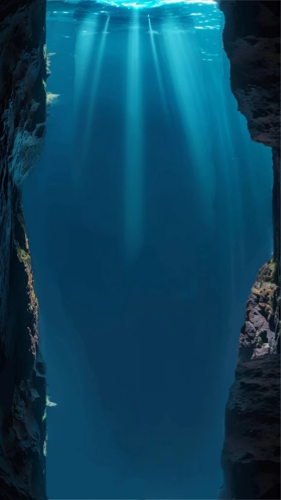 Light shining from the sea