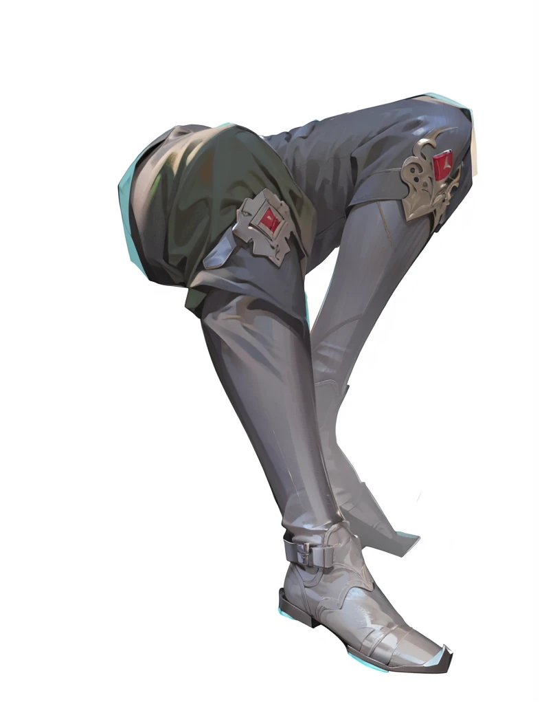 high quality, ,Meticulous portrayal,Clear structure,Clear structure的,Precise construction,cloth,leg,boots,Metal,Soft