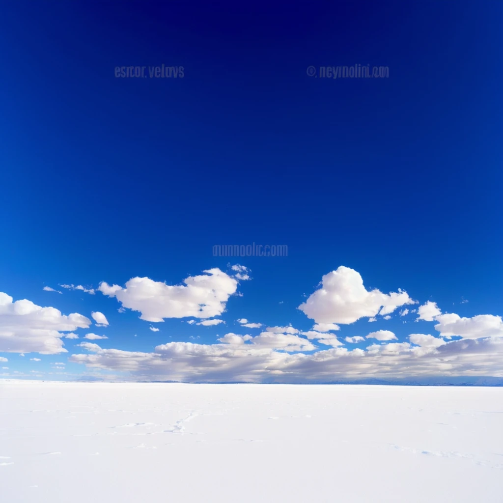arafed view of a vast plain with a few clouds in the sky, empty snow field, white desert background, landscape wide shot, desert and blue sky, wide angle landscape, vast expansive landscape, wide landscape, serene vast landscape, snow field, wide angle landscape shot, vast landscape, wide horizon, blue and clear sky, medium wide shot, empty desert