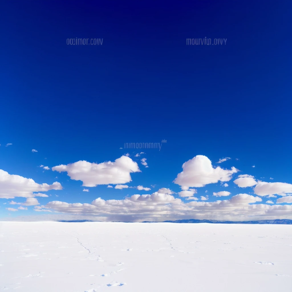 arafed view of a vast plain with a few clouds in the sky, empty snow field, white desert background, landscape wide shot, desert and blue sky, wide angle landscape, vast expansive landscape, wide landscape, serene vast landscape, snow field, wide angle landscape shot, vast landscape, wide horizon, blue and clear sky, medium wide shot, empty desert