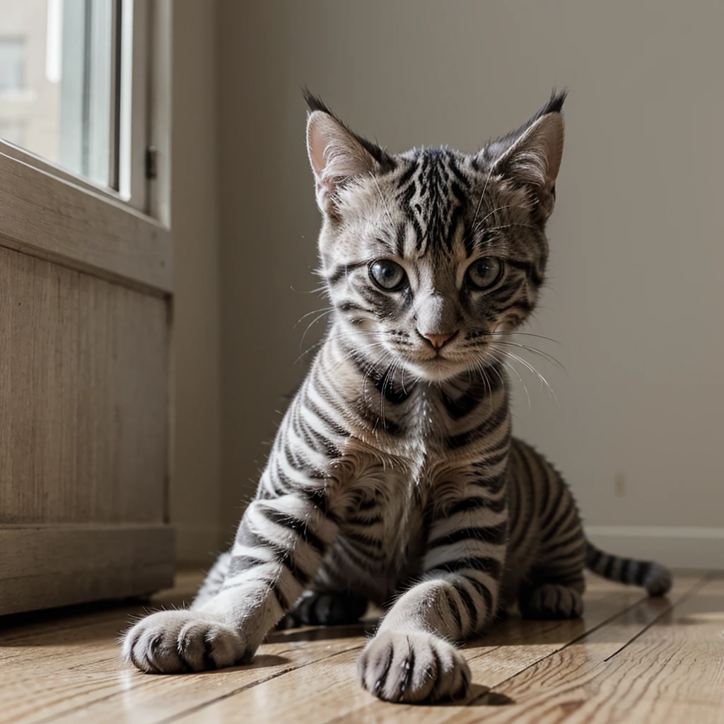 Grey Bengal kitten