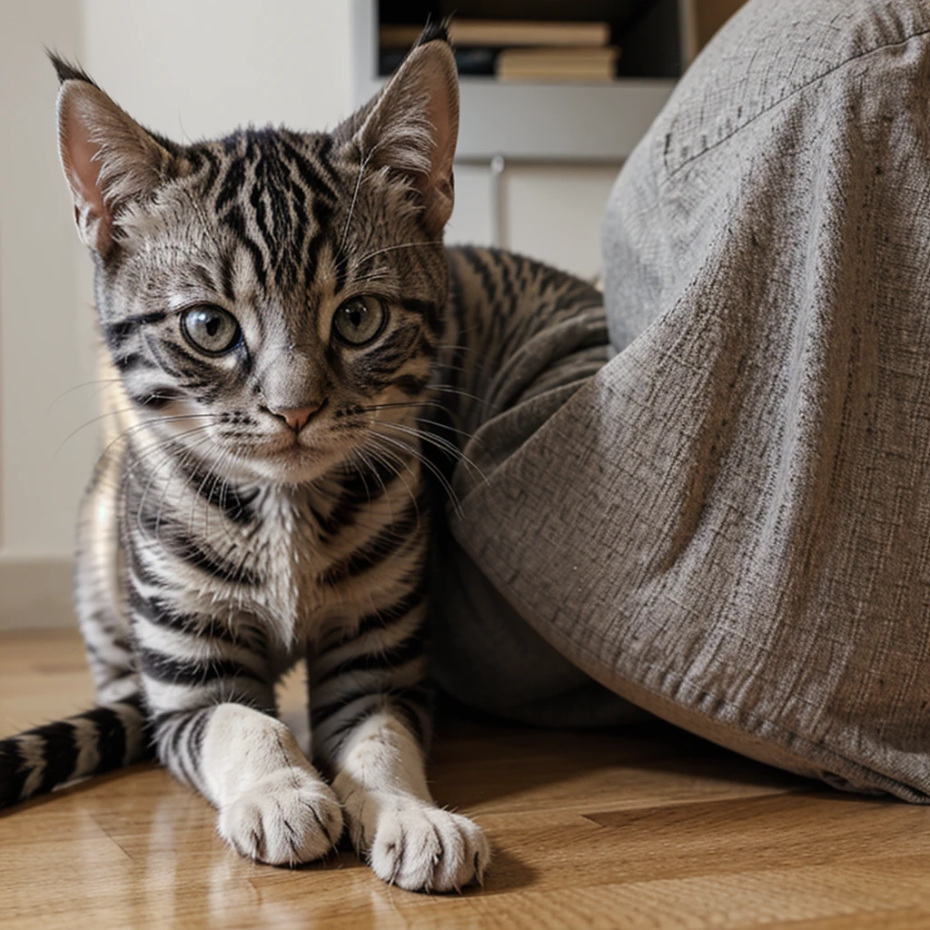 Grey Bengal kitten