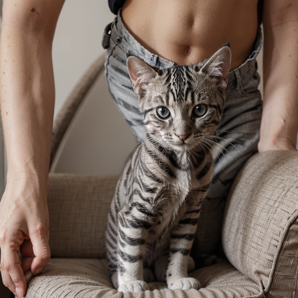 Grey Bengal kitten