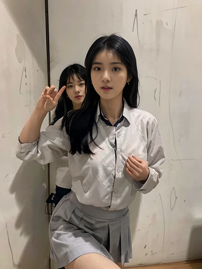 Highly detailed CG Unity 8k wallpaper、Highest quality、Ultra-detailed、masterpiece、Realistic、Photo realistic、A cute girl drawn in great detail、20-year-old、(Skirt rip)、(Roll up the skirt yourself))、White panties、Panty Focus、blush、Lips parted、Looking at the audience、Semi Body Shot、Wearing a ruffled shirt、Luxury、sit