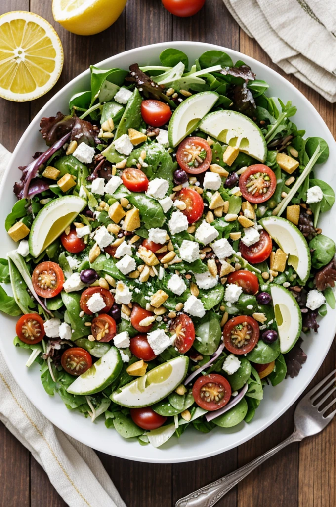 Create me an equiqueta on a salad