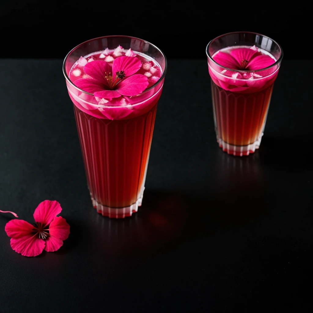 put a professional black background  , On this side is a transparent cup with hibiscus tea. , that most of the bottom is empty and the cup has to be in the corner , I only want 1 cup 



